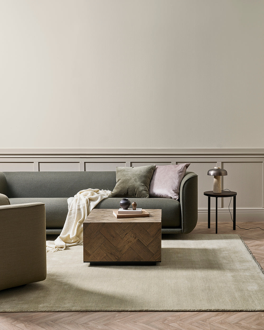 Aster Ecru Square Cushion