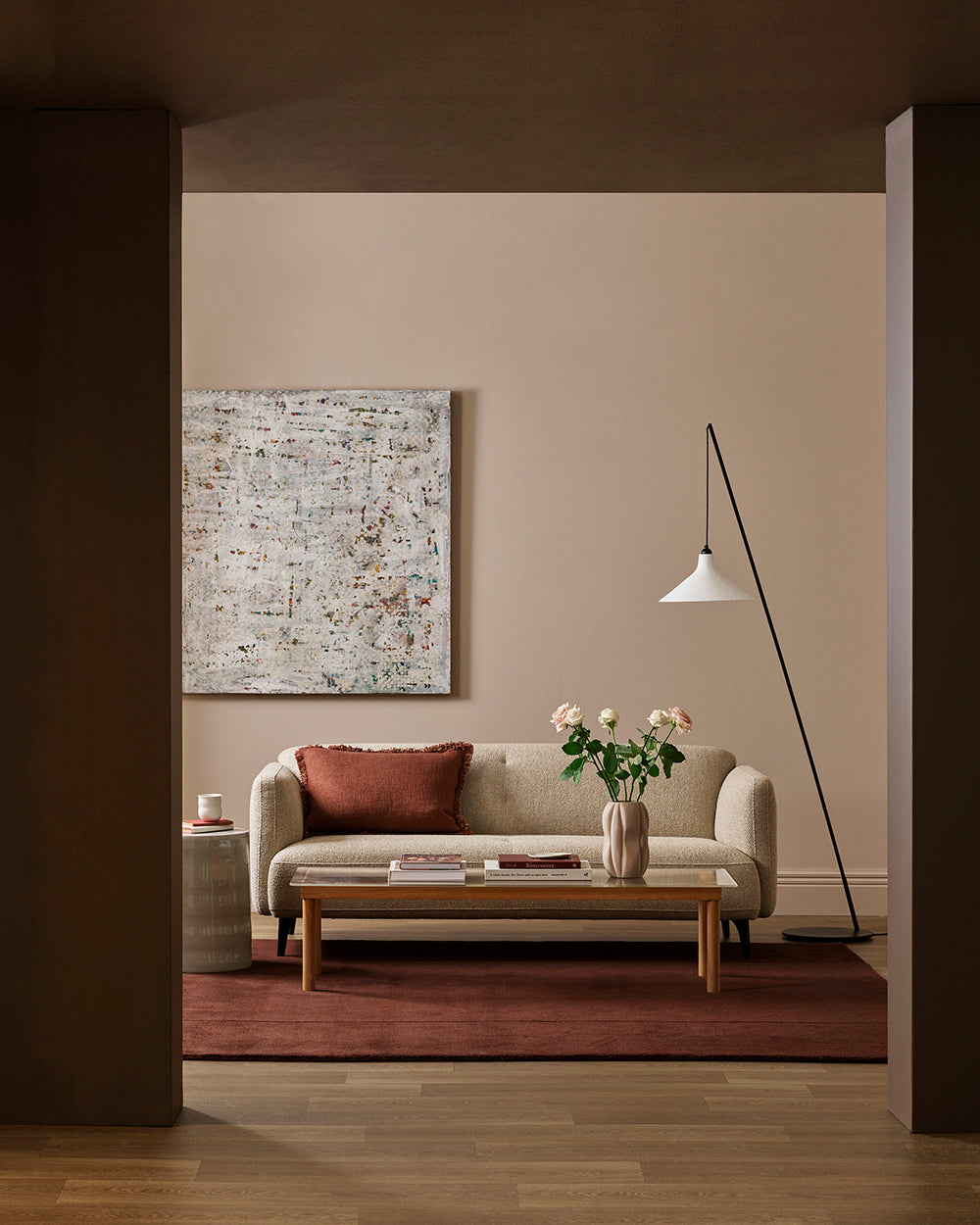 Bastion Claret Floor Rug