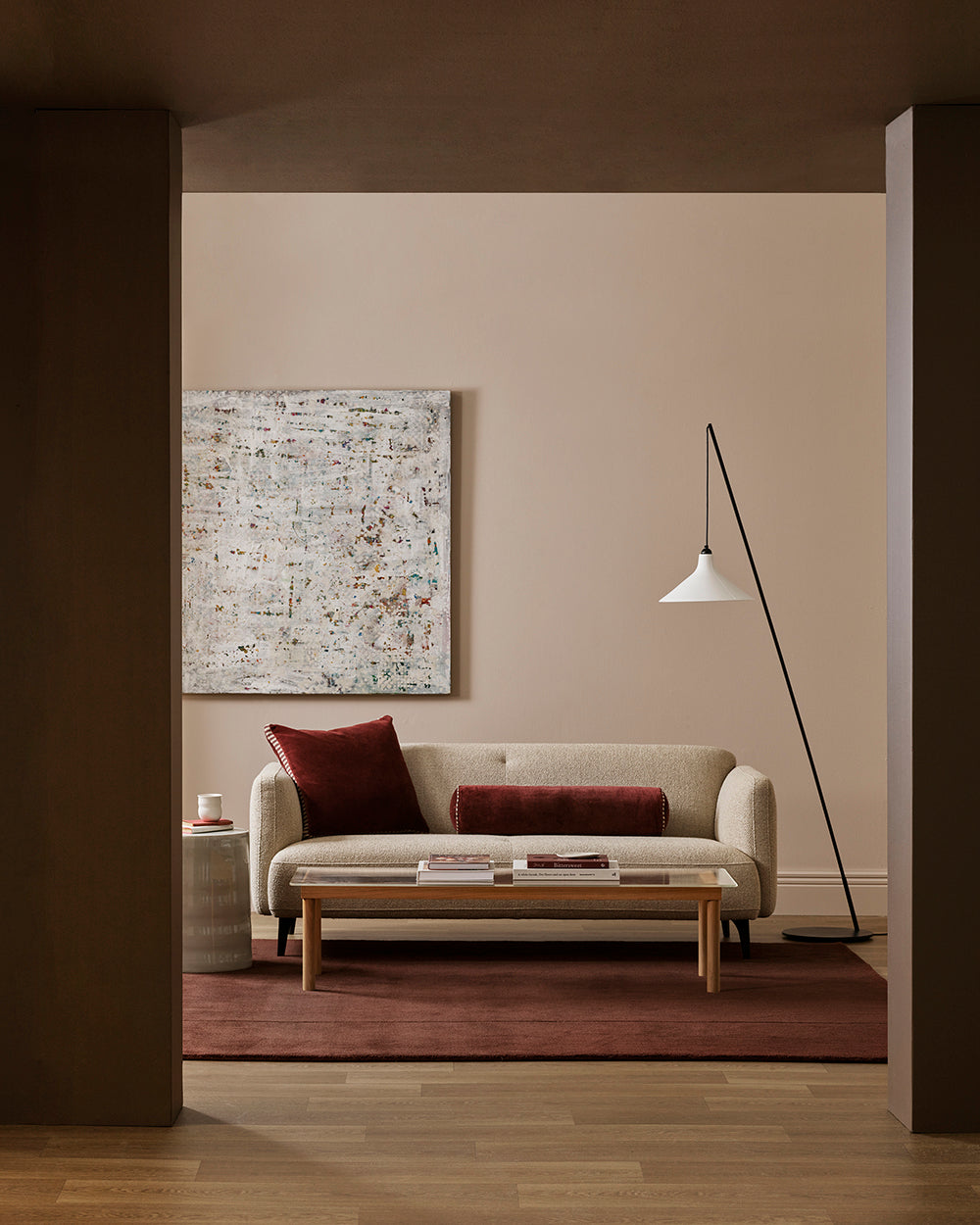 Bastion Claret Floor Rug