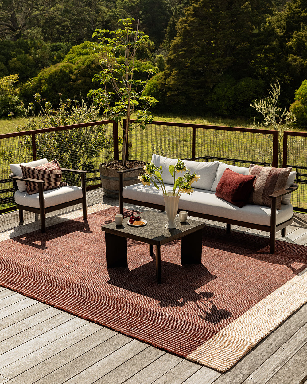 Bedrock Claret Floor Rug