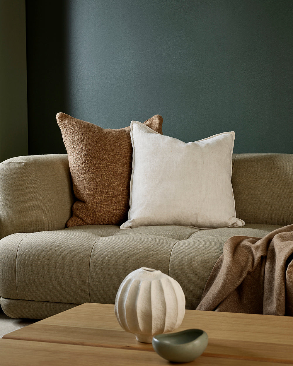 Cassia Almond Square Cushion