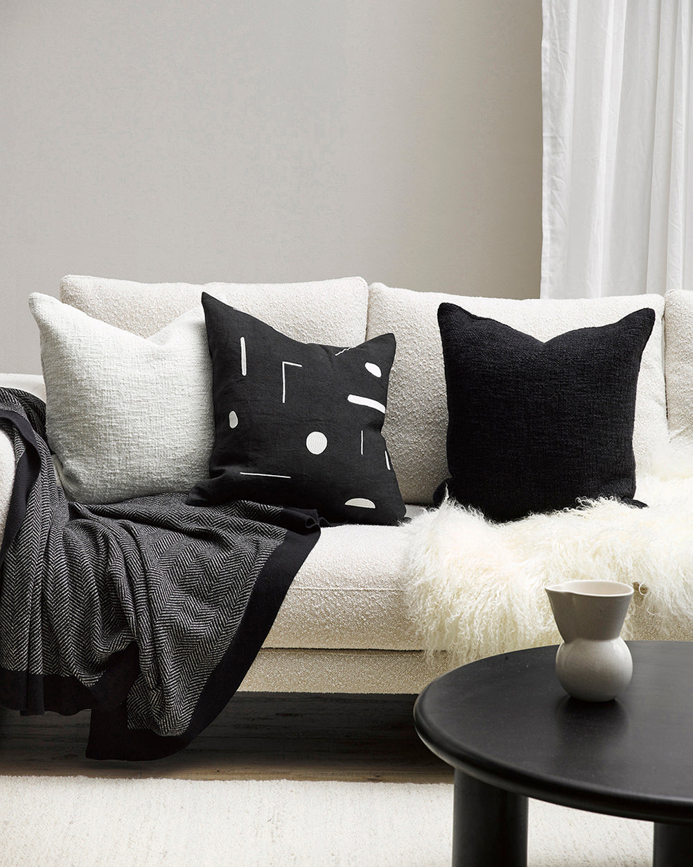 Cyprian White Cushion