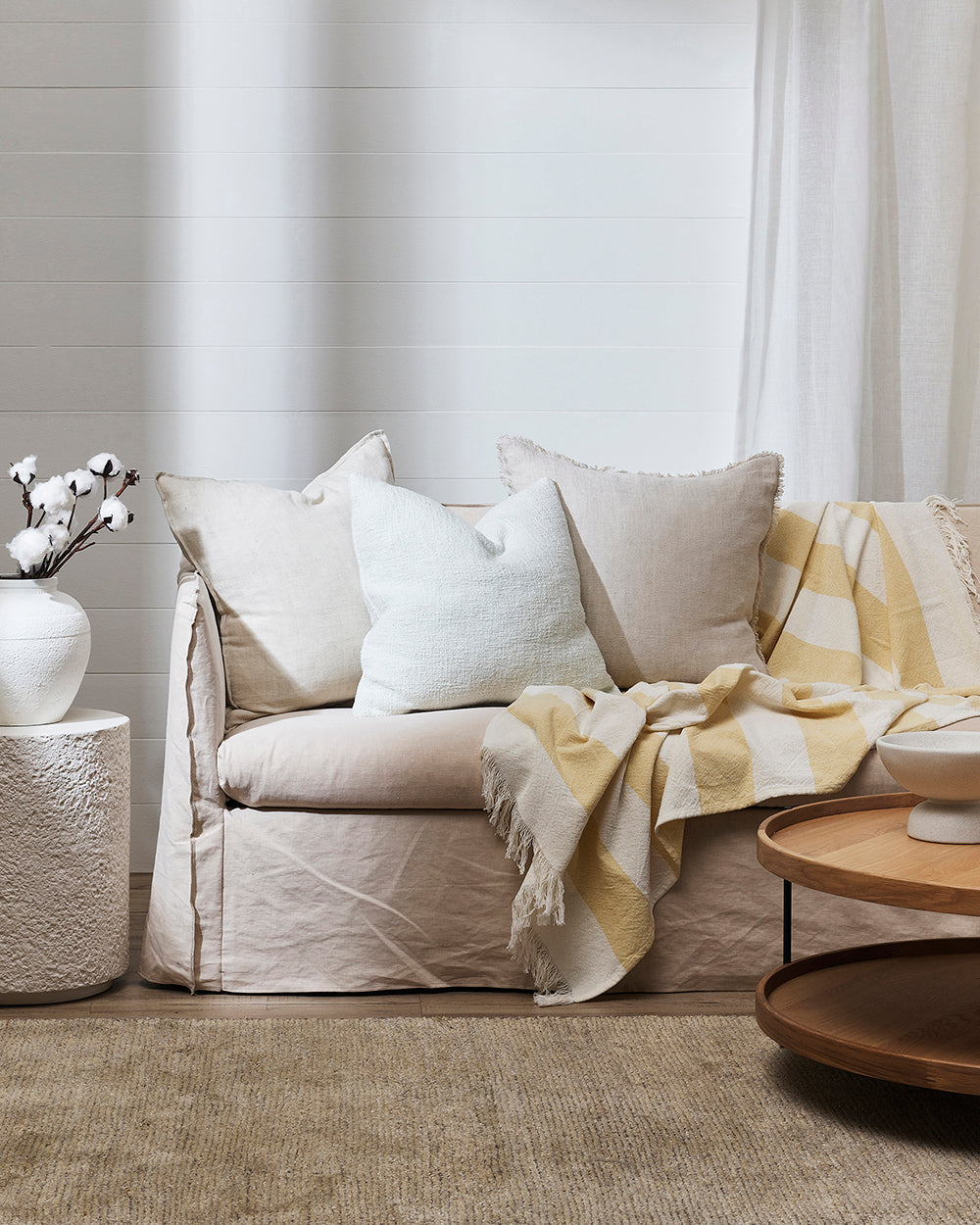 Cyprian White Cushion