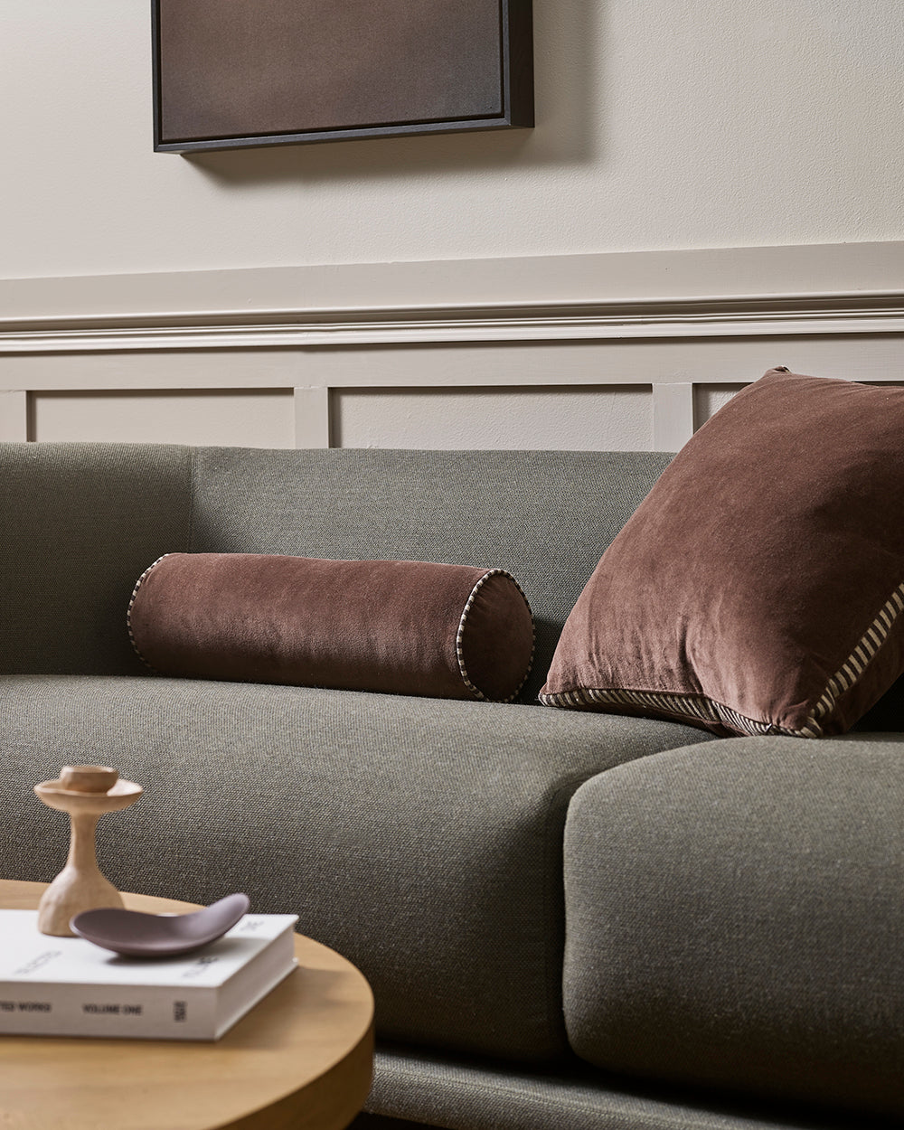 Elliot Chocolate Bolster Cushion