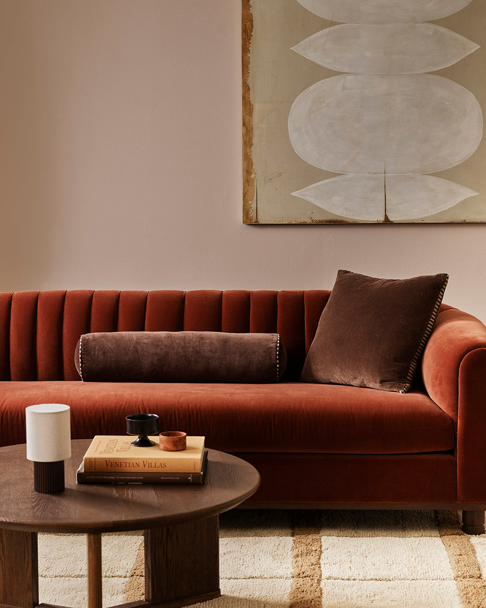 Elliot Chocolate Large Bolster Cushion