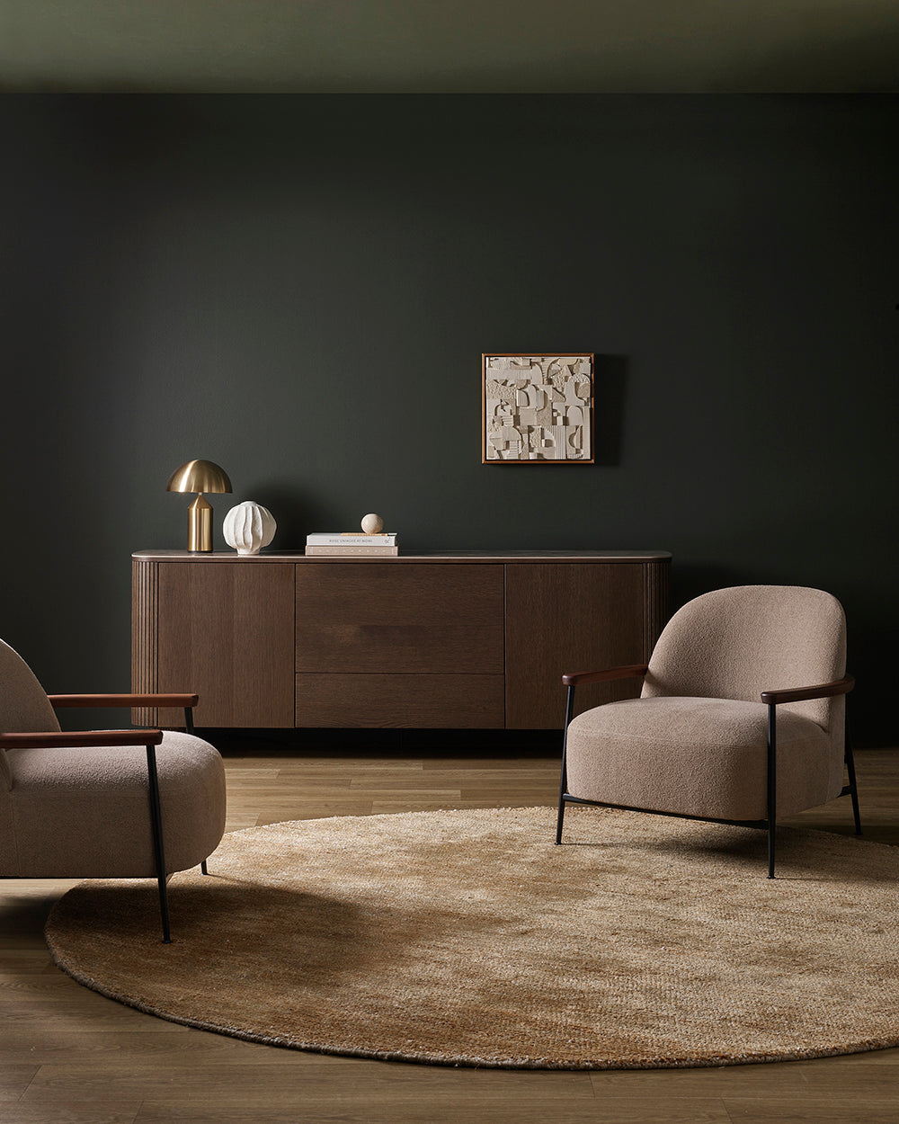 Fairbanks Sand Round Floor Rug