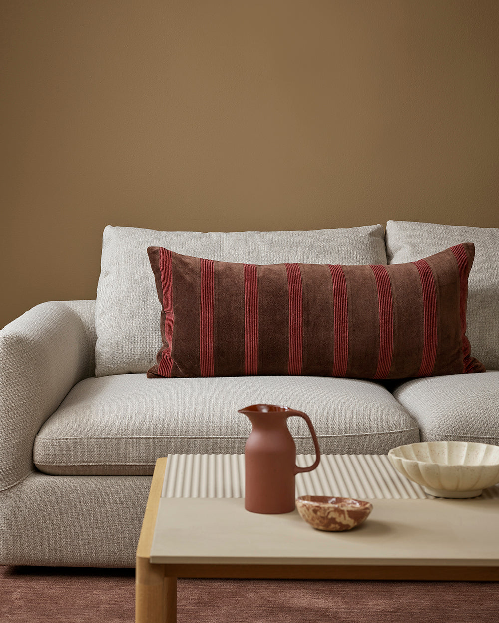 Huxley Chocolate/Cherry Cushion