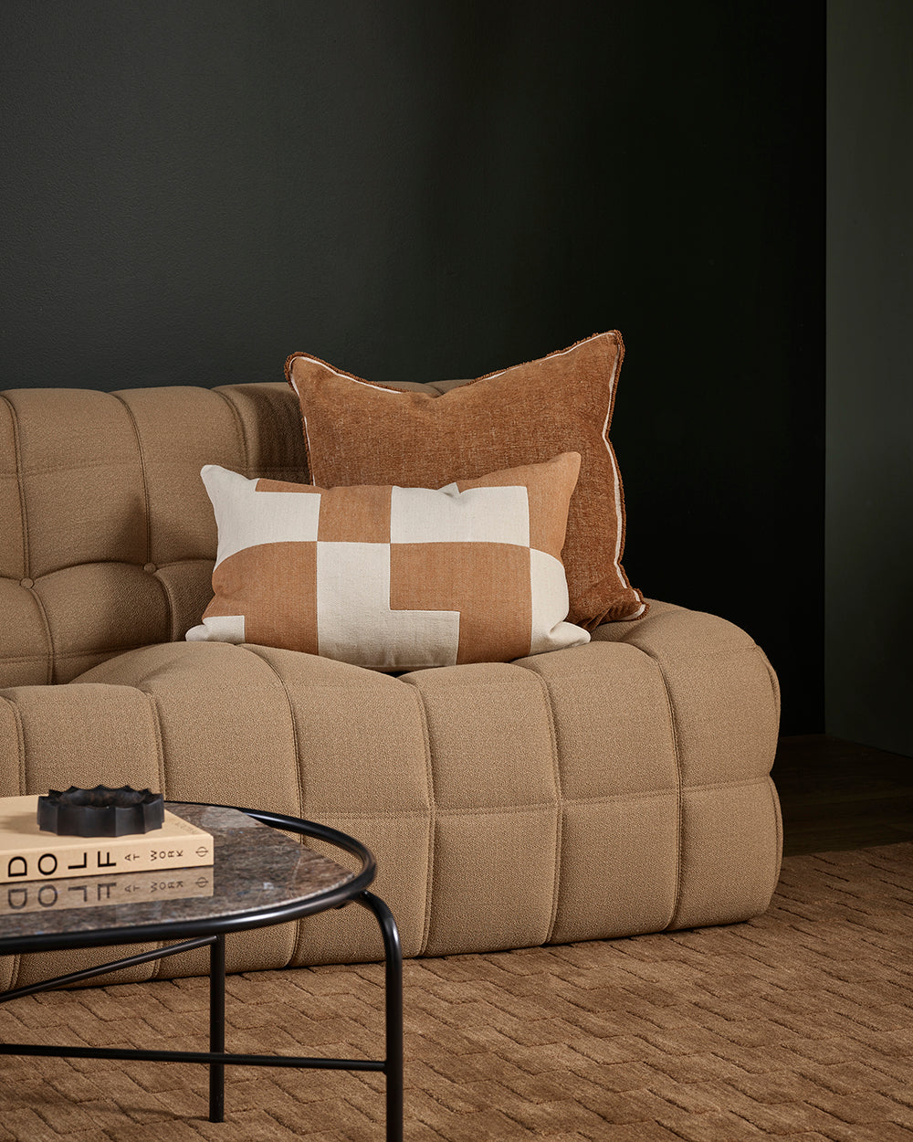 Kiln Oat/Caramel Cushion