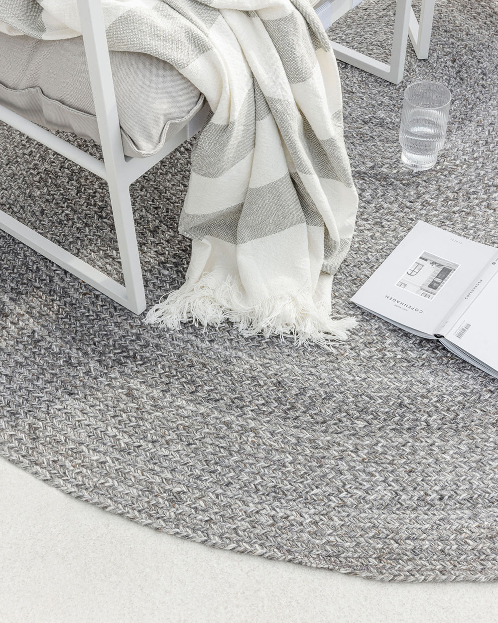 Mornington Dark Pebble Round Rug