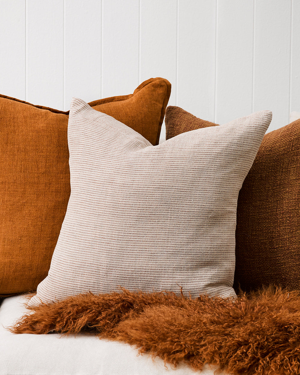 Sandridge Linen/Rust Cushion