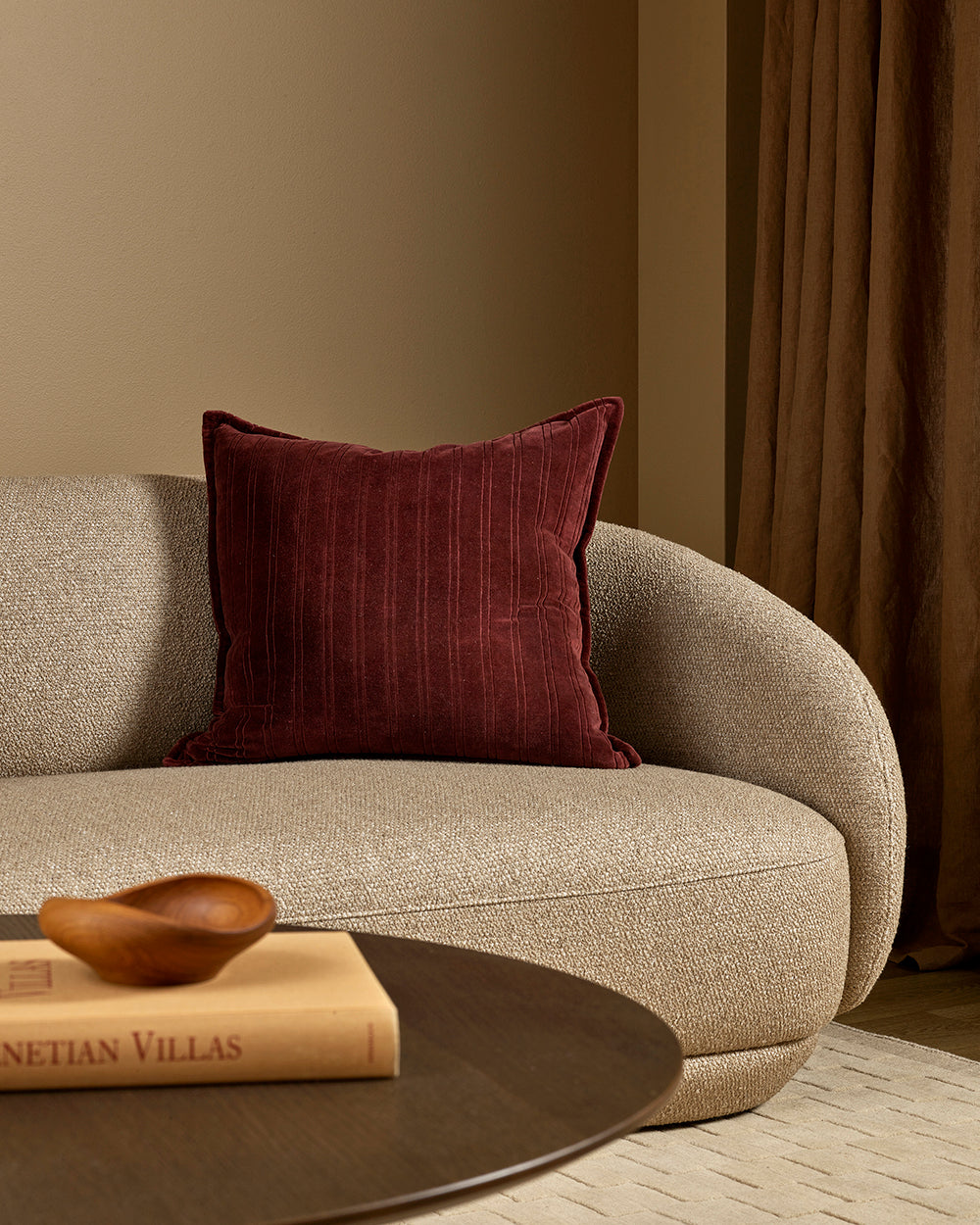 Stria Merlot Cushion