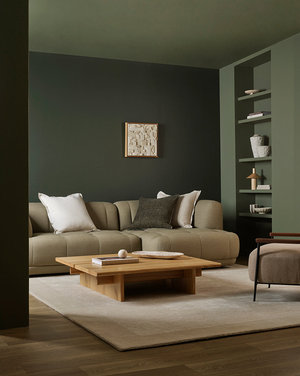 Sutton Olive Cushion