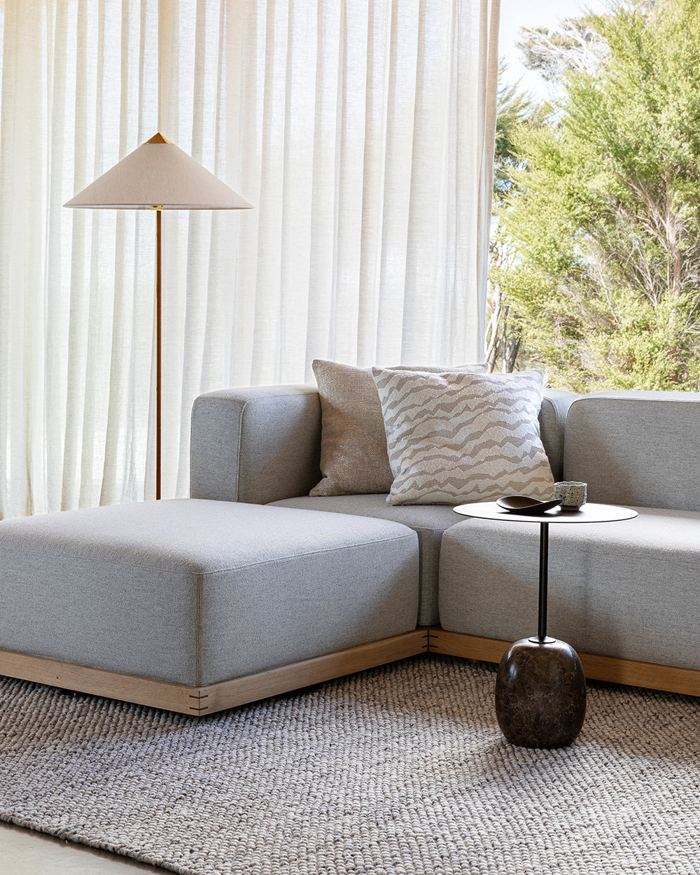 Vincent Ivory Square Cushion