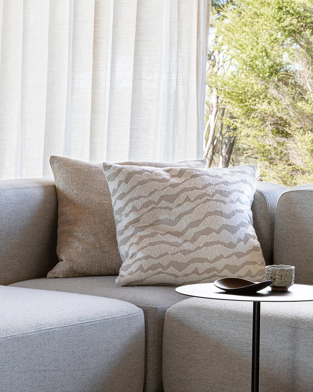 Vincent Ivory Square Cushion